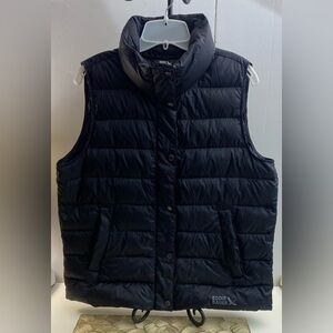 Eddie Bauer Goose Down 650 Quilted Puffer Black Vest L